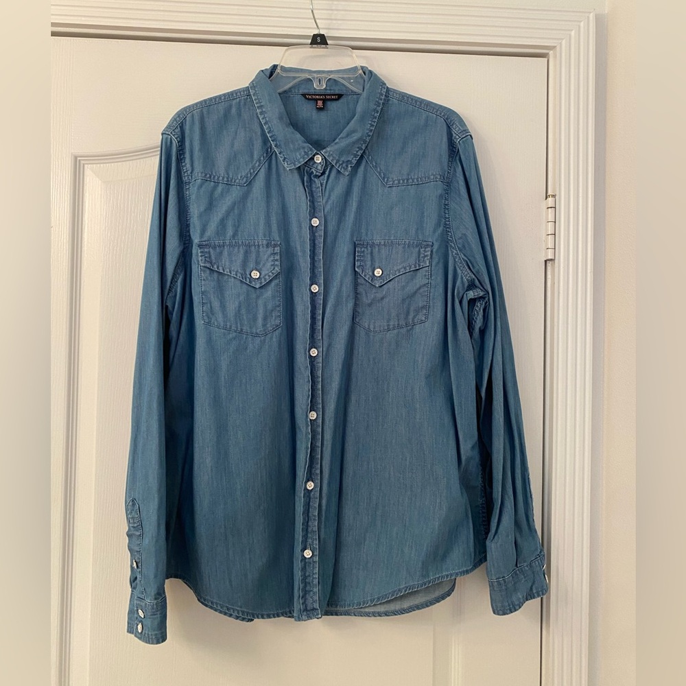 Victoria’s Secret Denim Shirt Size Xl